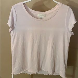 Pink crinkle edge top